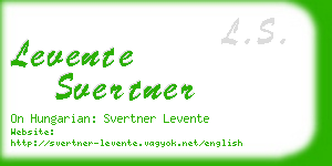 levente svertner business card